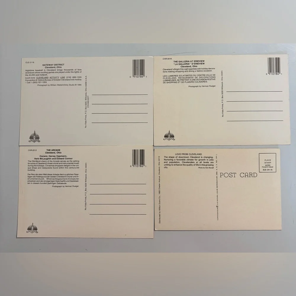 2 for $30 Vintage Ohio & Buffalo Landmark Postcard Set unused - Picture 3 of 8